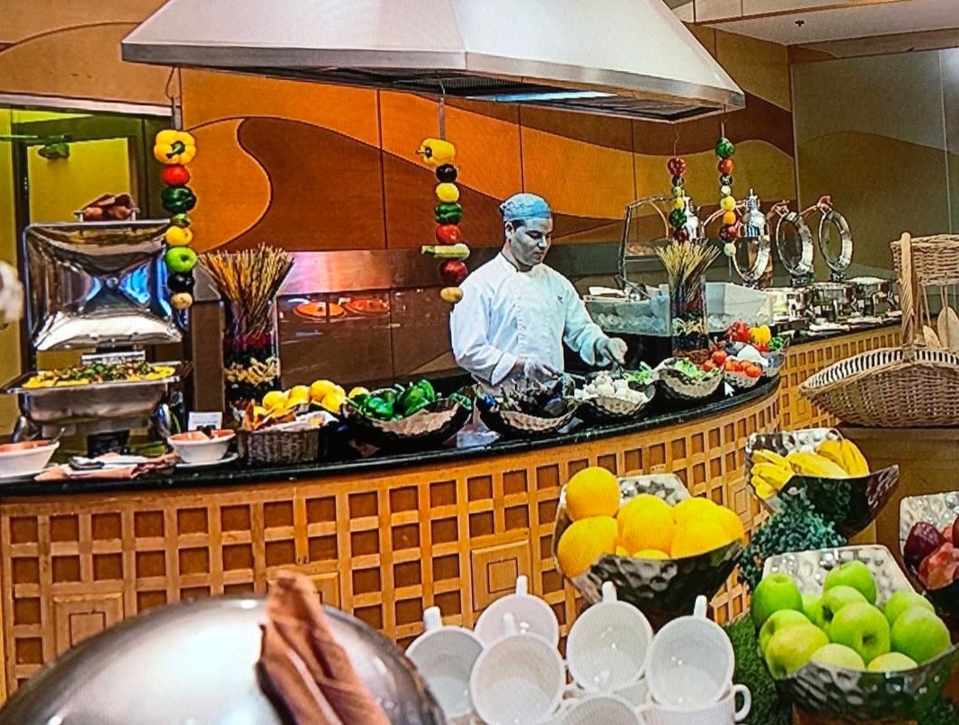 Chef Adnane buffet setup